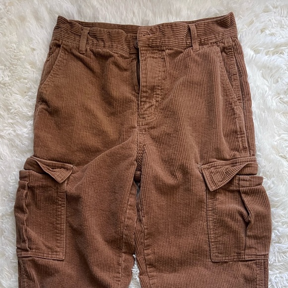 RSQ Tan Corduroy Cargo Trouser Pants - Picture 3 of 5